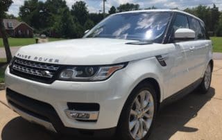 luxury car range rover with paitn protective film