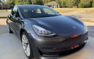 front truck of tesla at Murfreesboro Paint Protection Film and Ceramic Coating