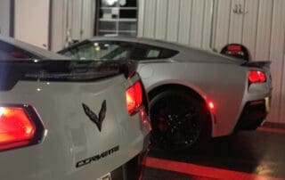 two corvettes in at Abundance Auto Detail in Murfreesboro
