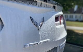 foam wash on a corvette