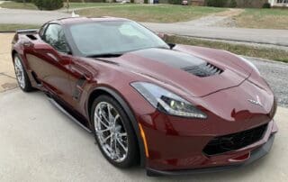 front of a corvette at Abundance Auto Detail in Murfreesboro