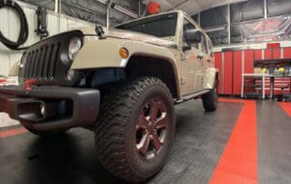 brown jeep rubicon with ceramic coating by Abundance Auto Detail in Murfreesboro