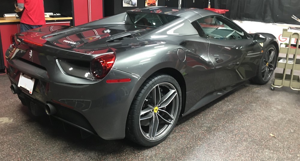 paint protection film put on a Ferrari by Abundance Auto detail in Murfreesboro