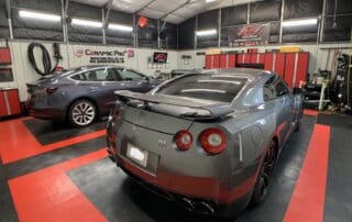 Nissan GTR and Tesla at Abundance Auto Detail in Murfreesboro
